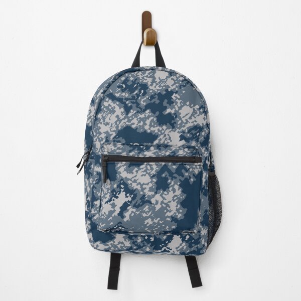 Item preview, Winter Camouflage Poster Edges Patterns in Blue Shades designed and sold by ShopieHome.