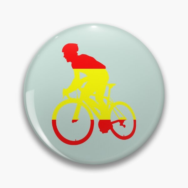 Item preview, Cyclist Climbing Spanish Flag designed and sold by RabeDesigns.