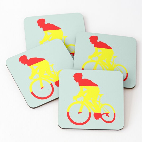 Item preview, Cyclist Climbing Spanish Flag designed and sold by RabeDesigns.