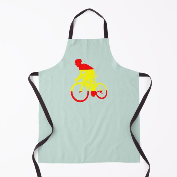 Item preview, Cyclist Climbing Spanish Flag designed and sold by RabeDesigns.