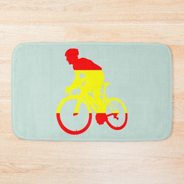 Item preview, Cyclist Climbing Spanish Flag designed and sold by RabeDesigns.