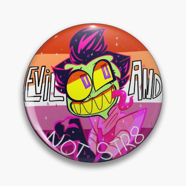 RARE HTF Hot Topic Invader Zim Button Pin Nickelodeon New on Card 2010 