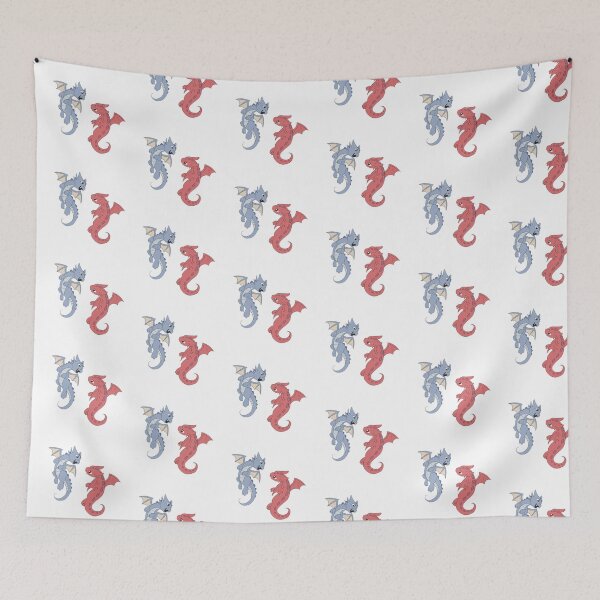 Item preview, Cute Red and Blue Dragons (Sun Warriors) designed and sold by tophsnumber1fan.
