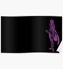 Lightning Minimalist Black Poster