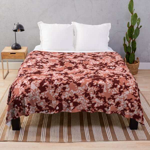 Item preview, Lush Lava Camouflage Artistic Sponge Patterns in Red and Orange Shades designed and sold by ShopieHome.