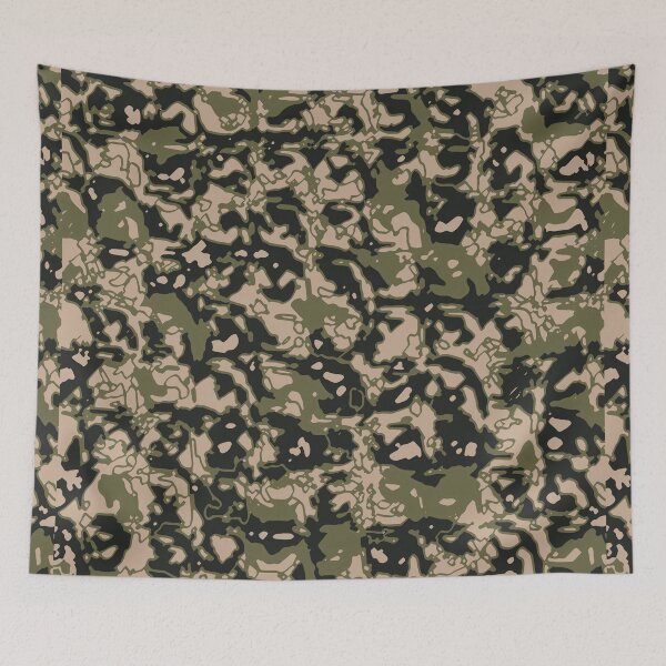 Item preview, Military Camouflage Distorted Glass Blocks Patterns in Green, Beige and Black designed and sold by ShopieHome.