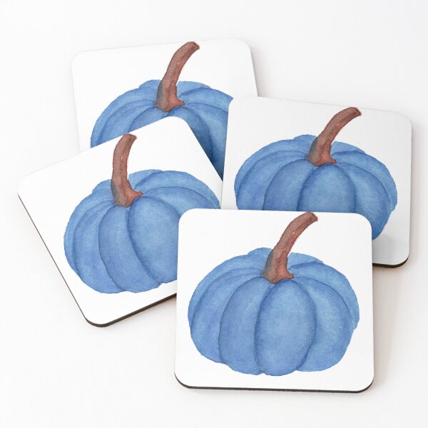 Item preview, Halloween Blue Pumpkin Watercolor designed and sold by EtherealSkyShop.