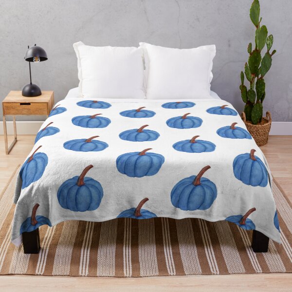 Item preview, Halloween Blue Pumpkin Watercolor designed and sold by EtherealSkyShop.