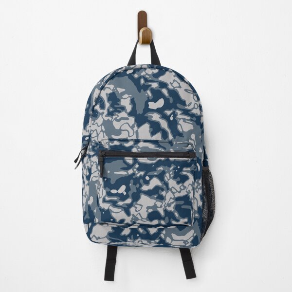 Item preview, Winter Camouflage Distorted Glass Blocks Patterns in Blue Shades designed and sold by ShopieHome.