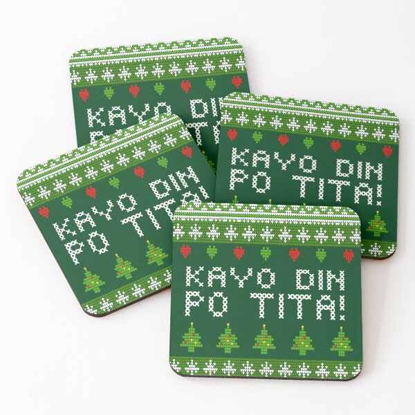 Item preview, KAYO DIN PO TITA UGLY CHRISTMAS SWEATER FILIPINO GREEN designed and sold by aydapadi.