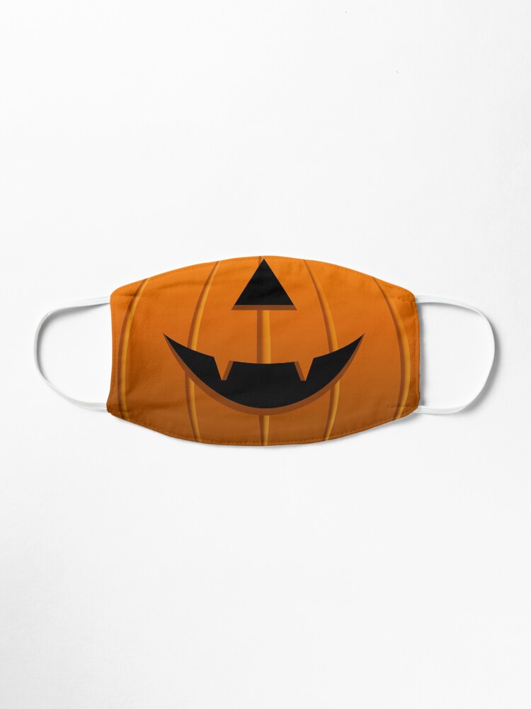 Alternate view of Pumpkin face spooky and fun halloween design Mask