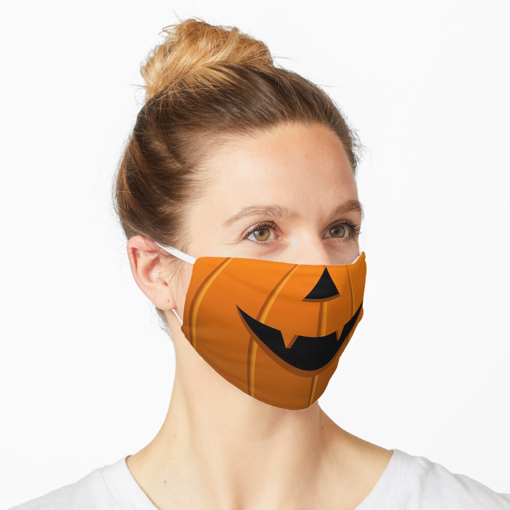 Pumpkin face spooky and fun halloween design Mask
