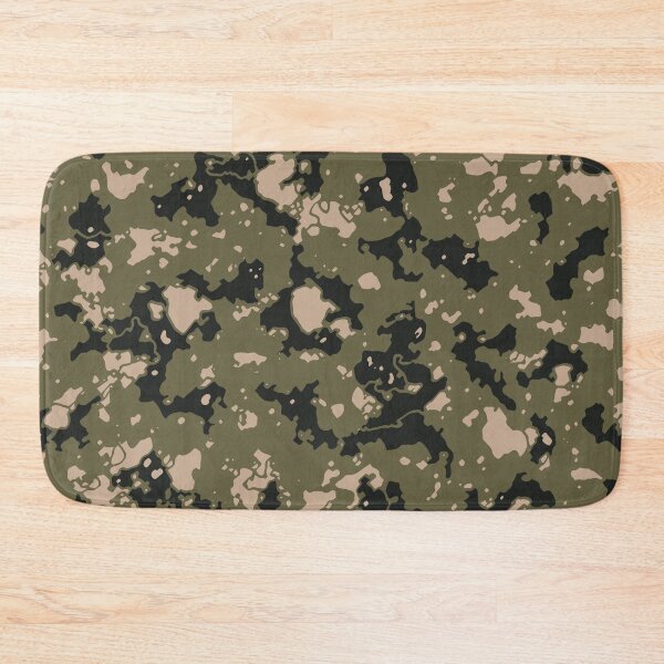 Item preview, Military Camouflage Distorted Glass Canvas Patterns in Green, Beige and Black designed and sold by ShopieHome.