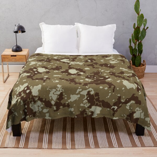 Item preview, Desert Camouflage Distorted Glass Canvas Patterns in Green, Brown and Sand designed and sold by ShopieHome.