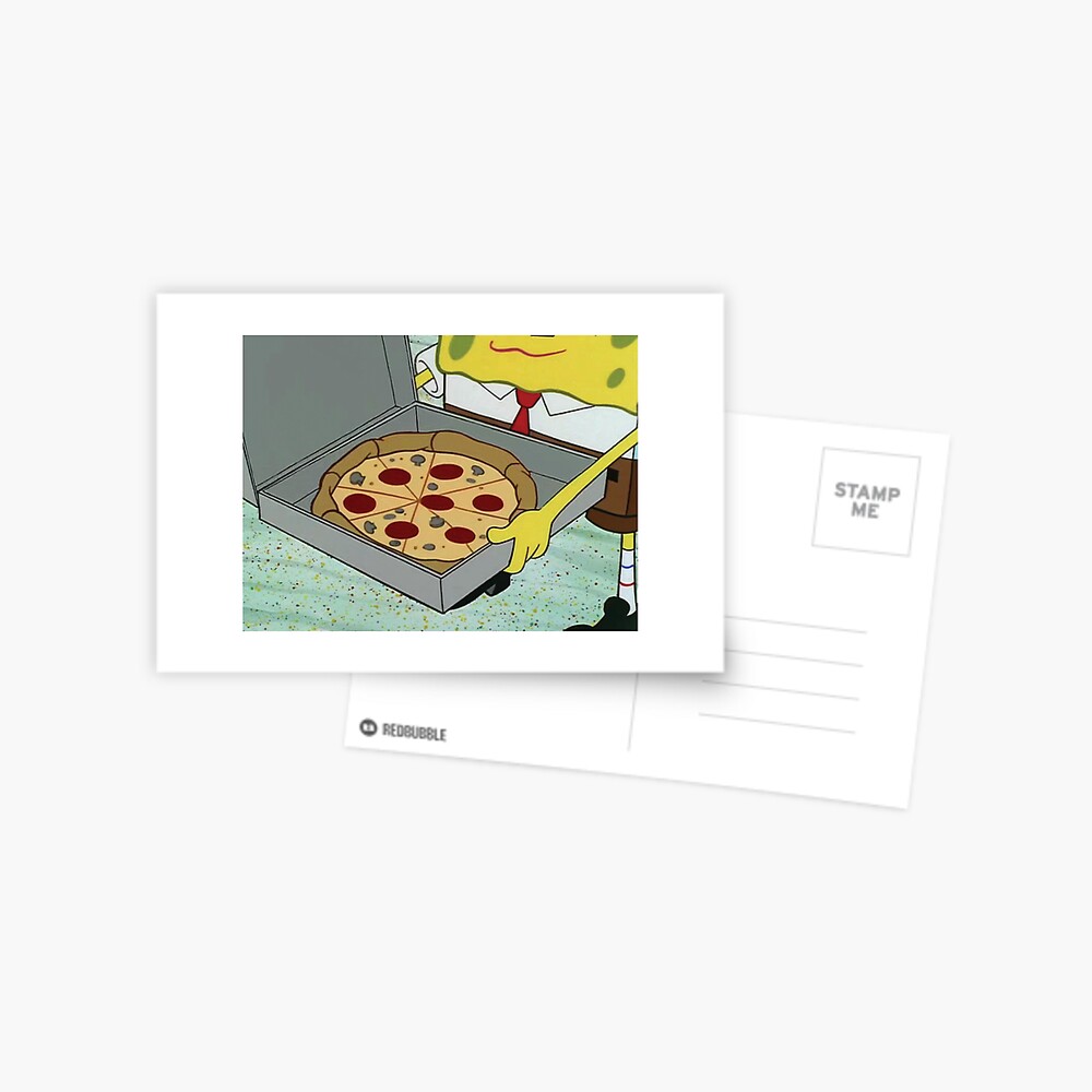 Krusty Krab Pizza Greeting Card By Nourunadila Redbubble
