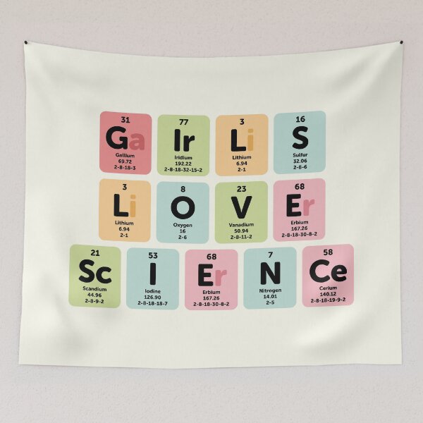 Item preview, Girls love science periodic table designed and sold by Eenig.