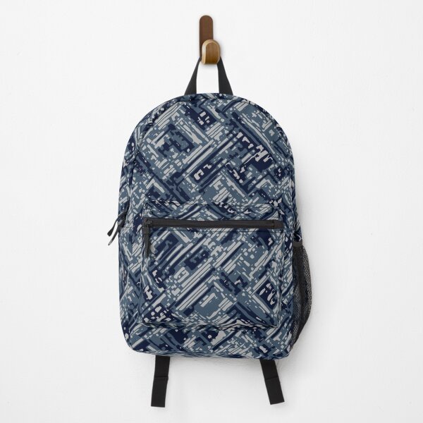 Item preview, Winter Camouflage Distorted Lines Patterns in Blue Shades designed and sold by ShopieHome.