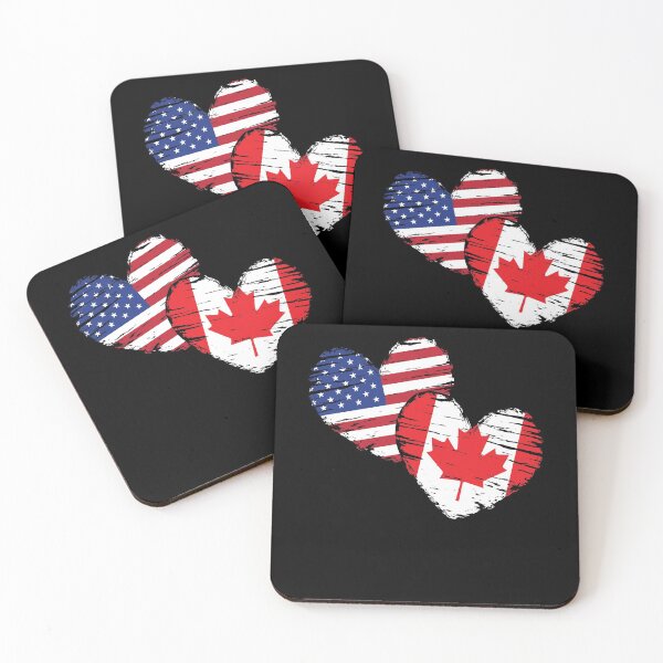 Item preview, Canadian USA Hearts Canada designed and sold by bestshirtdesign.