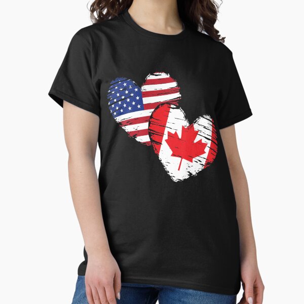Item preview, Canadian USA Hearts Canada designed and sold by bestshirtdesign.