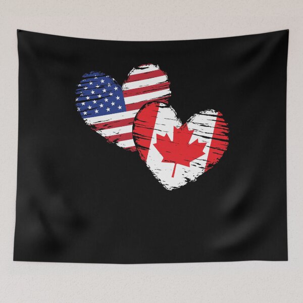 Item preview, Canadian USA Hearts Canada designed and sold by bestshirtdesign.