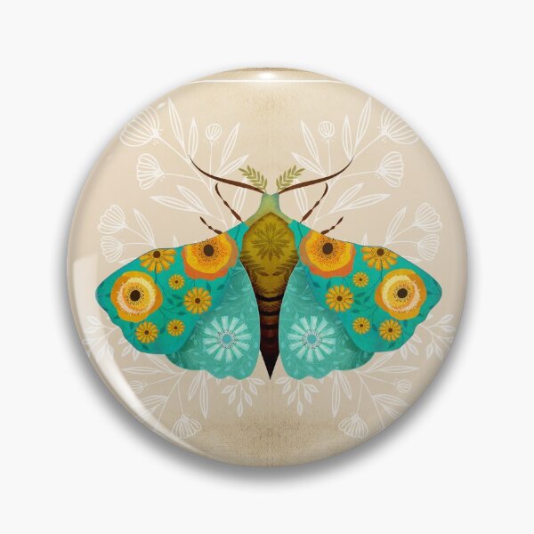 Item preview, Forest moth folkart painting designed and sold by Prita-D.