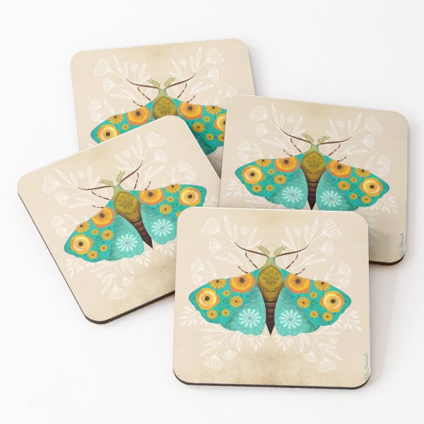 Item preview, Forest moth folkart painting designed and sold by Prita-D.