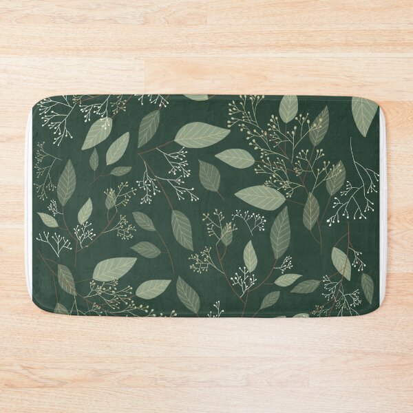Item preview, Eucalyptus Dark Green Floral Aesthetic Pattern designed and sold by champagnemoment.