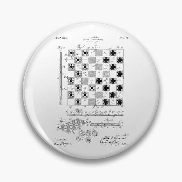 Item preview, Checker and Chess board 1923 patent designed and sold by InkedArtPrints.