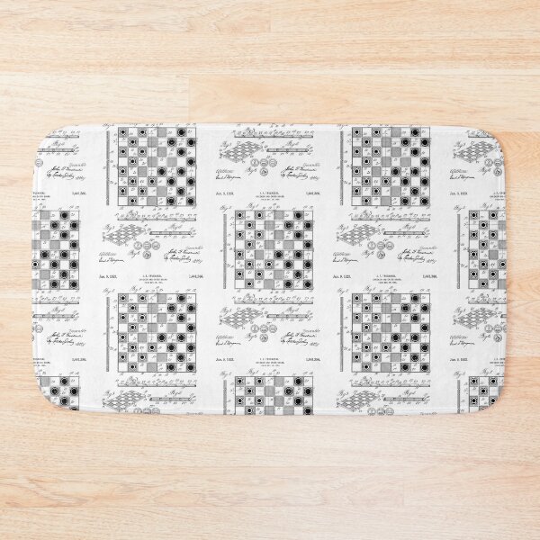 Item preview, Checker and Chess board 1923 patent designed and sold by InkedArtPrints.