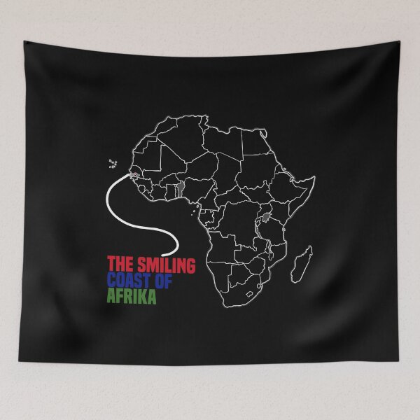 Item preview, The smile of Africa with the Gambia African map designed and sold by Nessshirts.