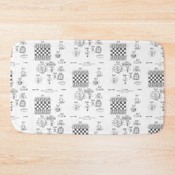 Item preview, Convertible chess and checker game piece 1940 patent designed and sold by InkedArtPrints.