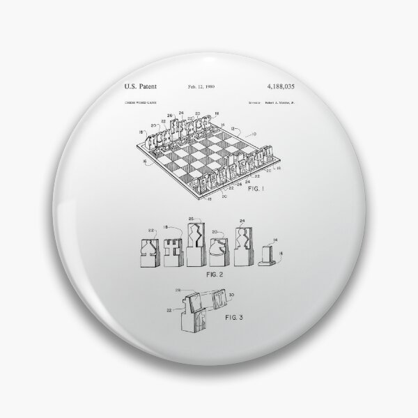 Item preview, Chess word game 1980 patent designed and sold by InkedArtPrints.