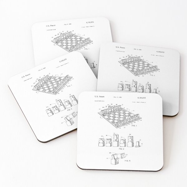 Item preview, Chess word game 1980 patent designed and sold by InkedArtPrints.