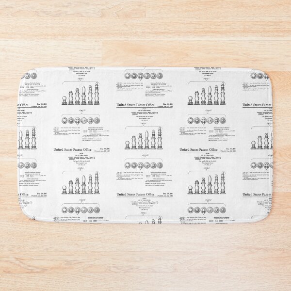 Item preview, Set of chess pieces 1966 patent designed and sold by InkedArtPrints.
