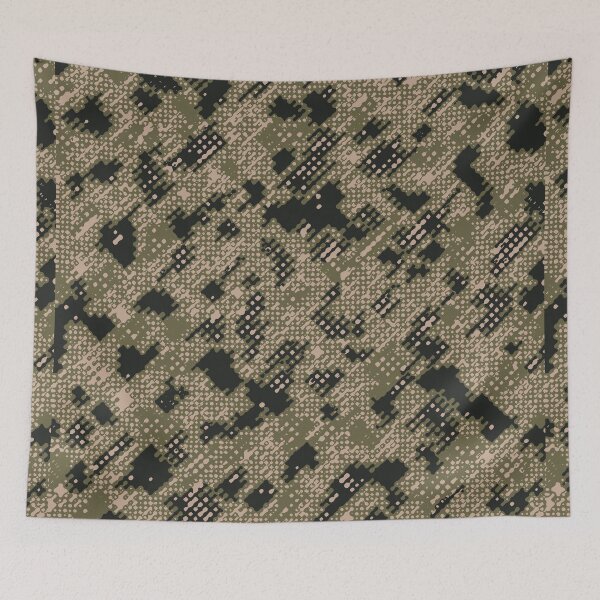 Item preview, Military Camouflage Dots Sketch Patterns in Green, Beige and Black designed and sold by ShopieHome.