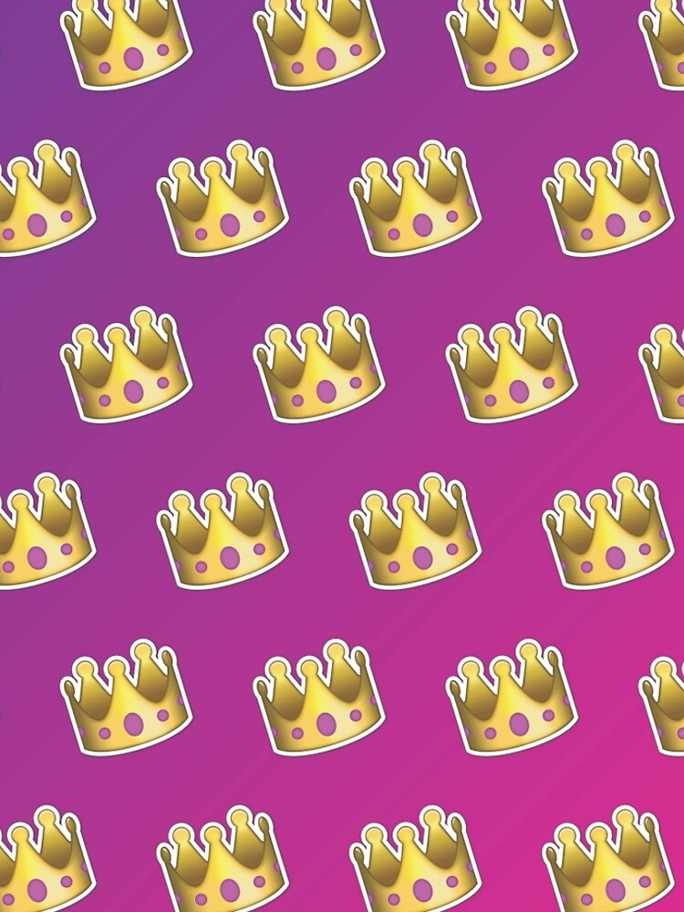Crown Emoji Pattern Pink and Purple by llier4
