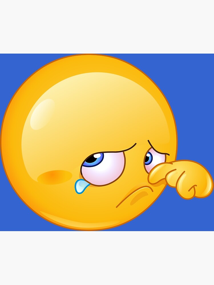"Wiping Tear Emoji" Poster for Sale by yayayoy Redbubble