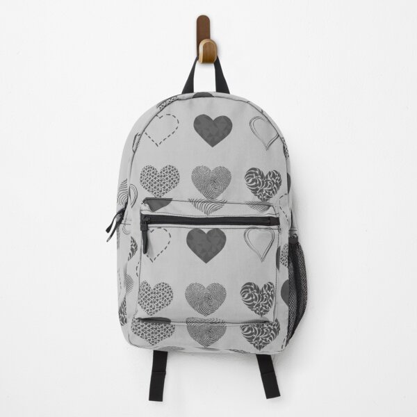 Item preview, Dark Grey Monochrome cute hearts pack designed and sold by everything4eva.