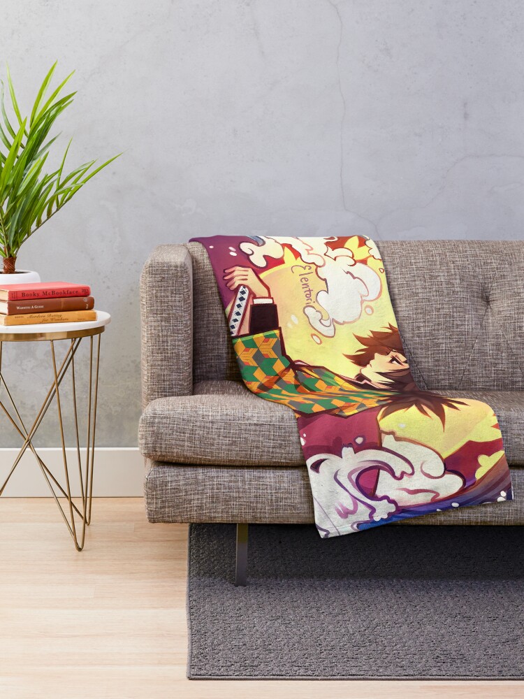 Alternate view of Giyuu Throw Blanket