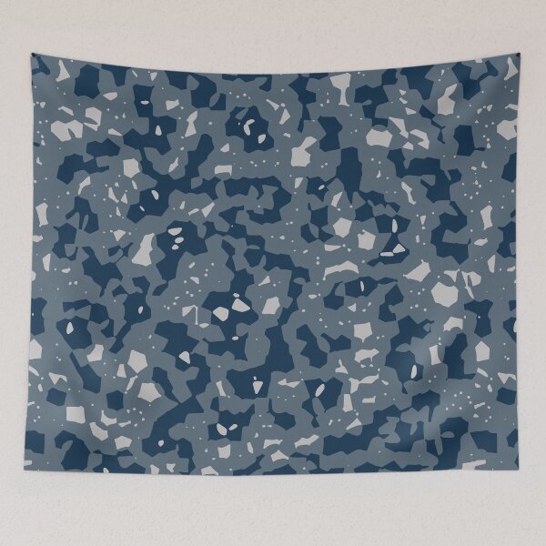 Item preview, Winter Camouflage Stained Glass Patterns in Blue Shades designed and sold by ShopieHome.