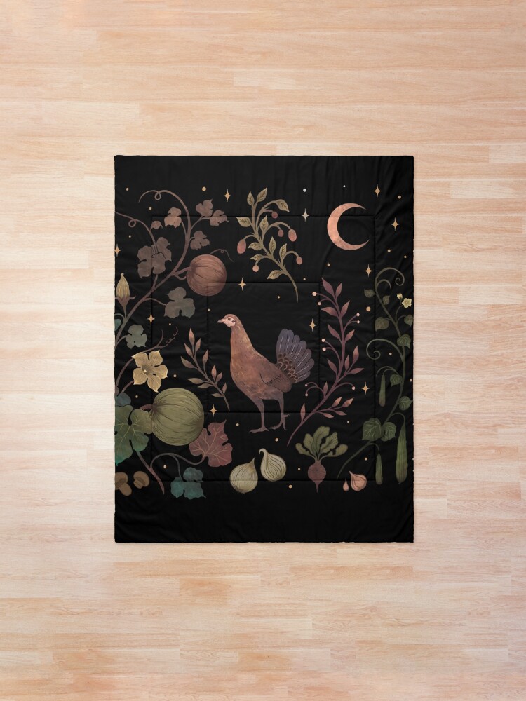 Alternate view of Wild Chicken with Autumn Vines Comforter