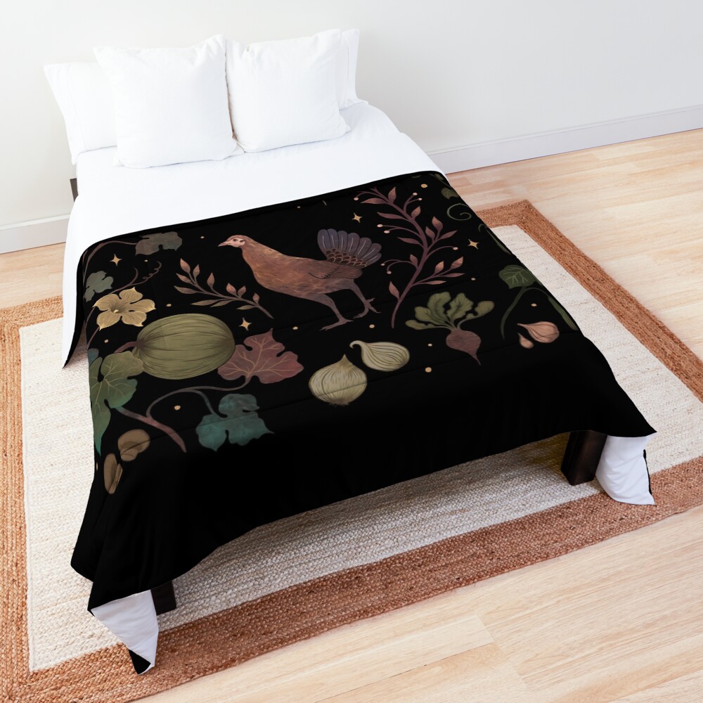 Wild Chicken with Autumn Vines Comforter
