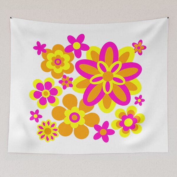 Item preview, Seventies Digital Flower Pattern  designed and sold by Heatherian.
