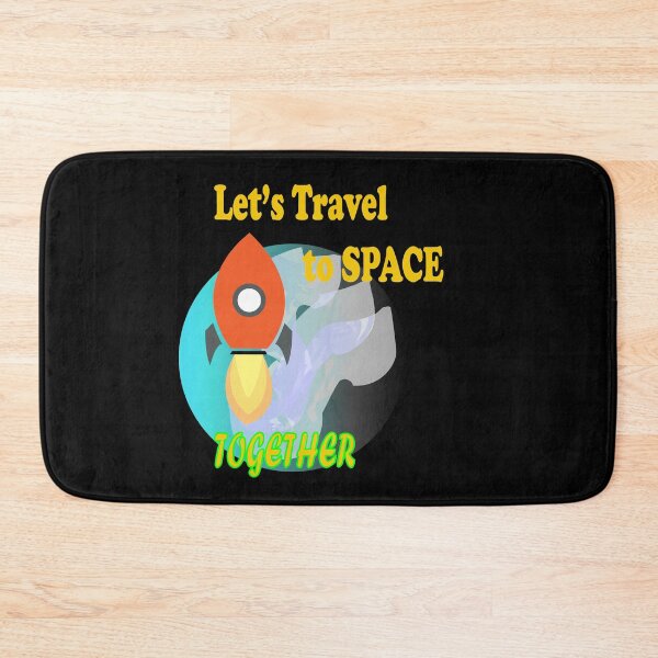 Item preview, Let's travel to space together launch space rocket, travel to outer space , couples vacation art  designed and sold by SGS-.