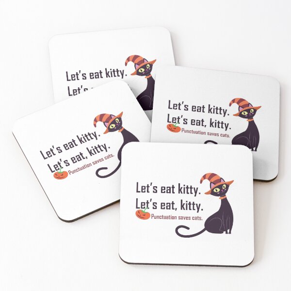 Item preview, Lets eat kitty punctuation saves cats designed and sold by YINZY.