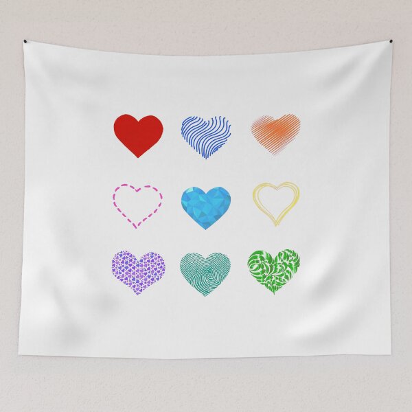 Item preview, Rainbow cute hearts pack 2 designed and sold by everything4eva.