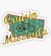 Bike Cycling Bicycle Cruising Missoula Montana Sticker