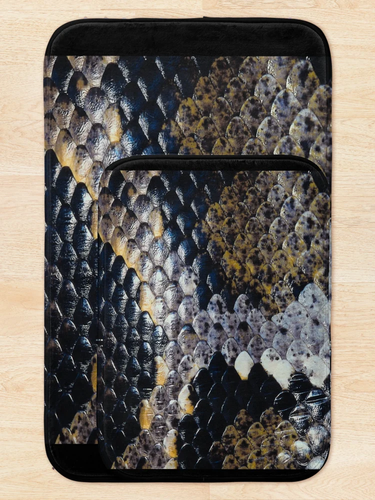 Thumbnail 5 of 6, Bath Mat, Python Skin Pattern designed and sold by Trendytstore.