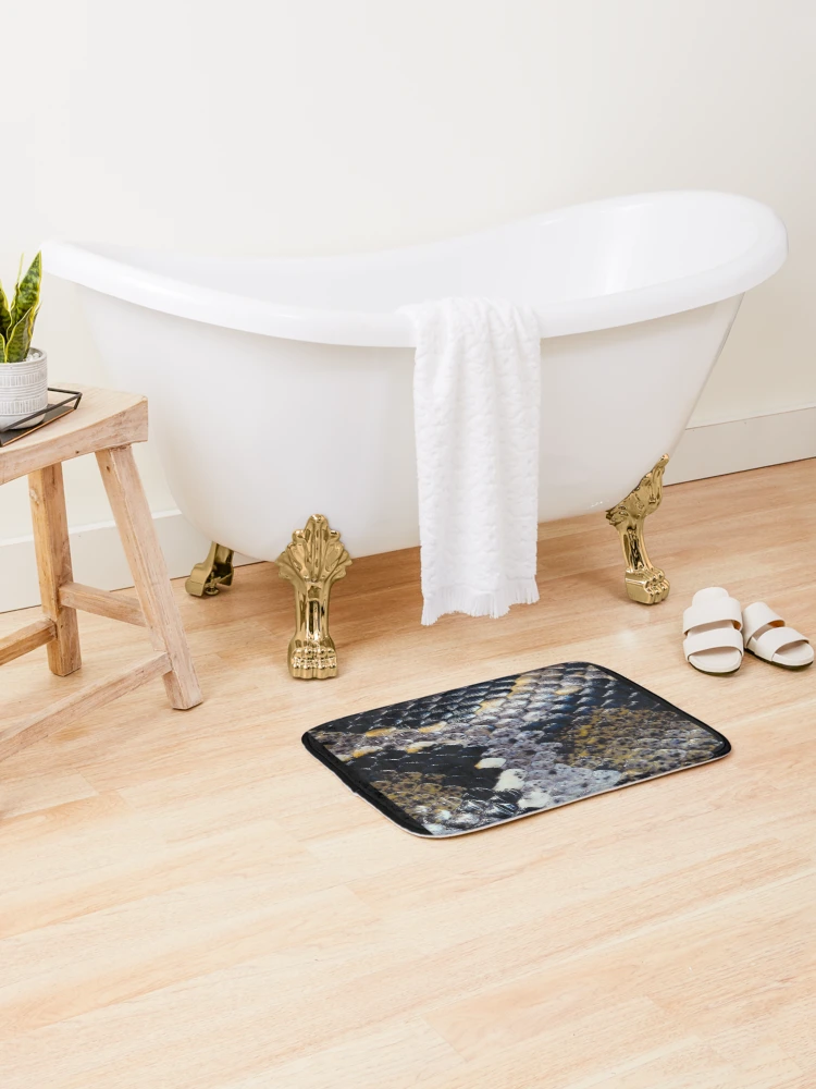 Thumbnail 2 of 6, Bath Mat, Python Skin Pattern designed and sold by Trendytstore.