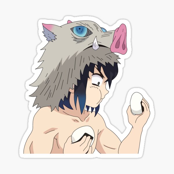 Eating Inosuke Sticker